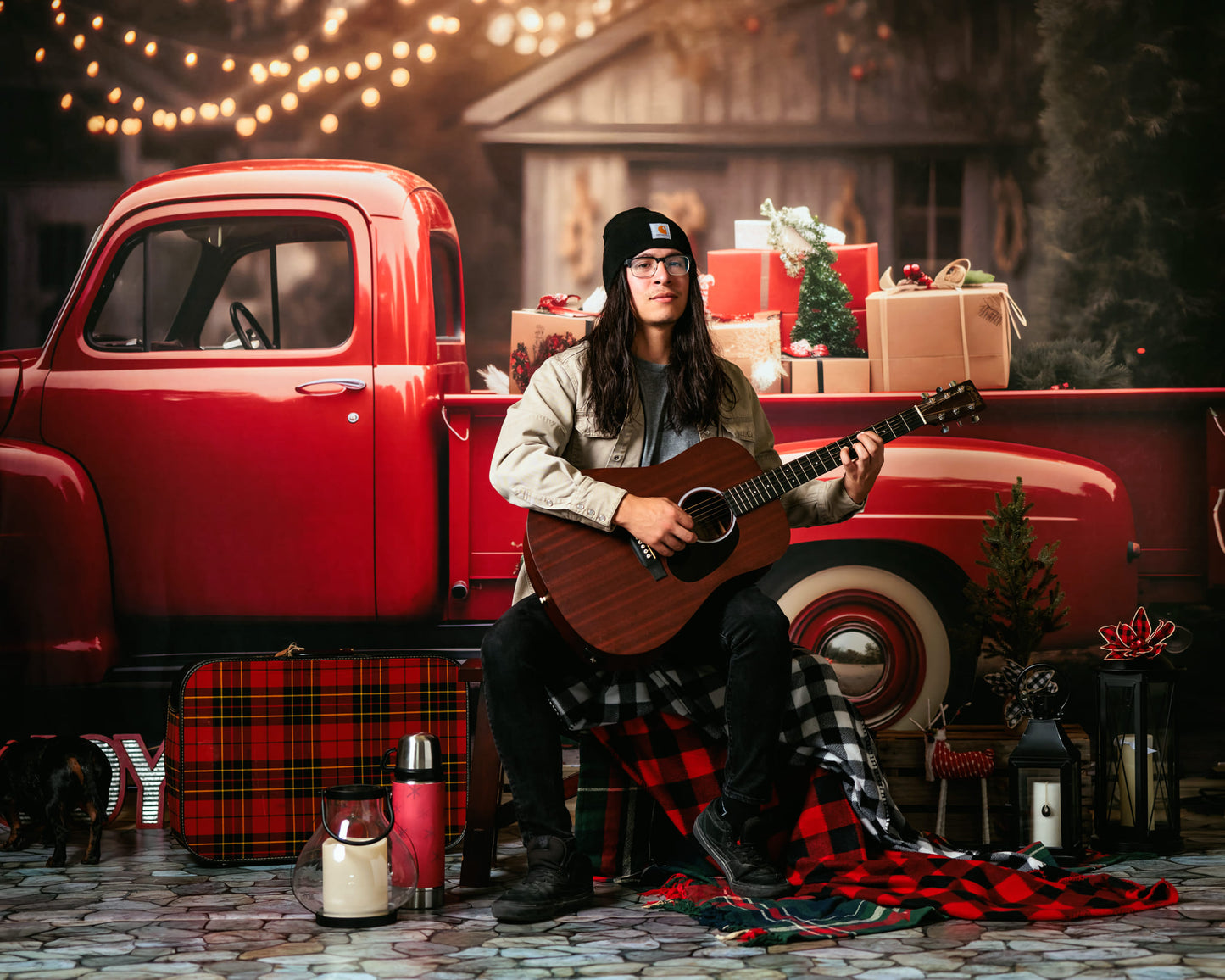 Kate クリスマス 車 赤 ギフト 冬 写真撮影