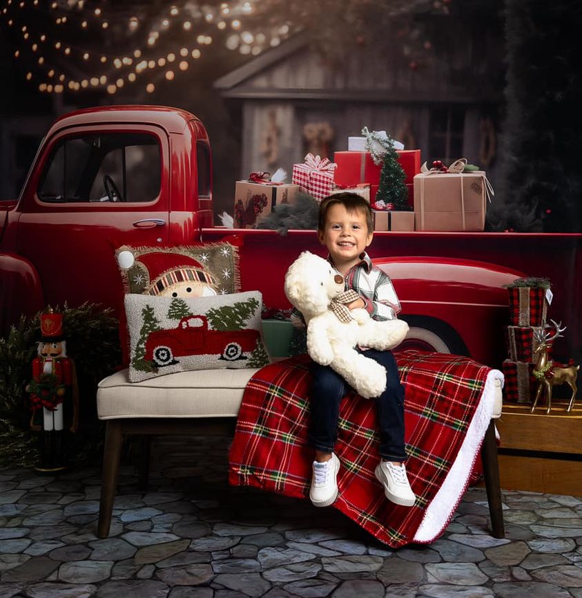 Kate クリスマス 車 赤 ギフト 冬 写真撮影