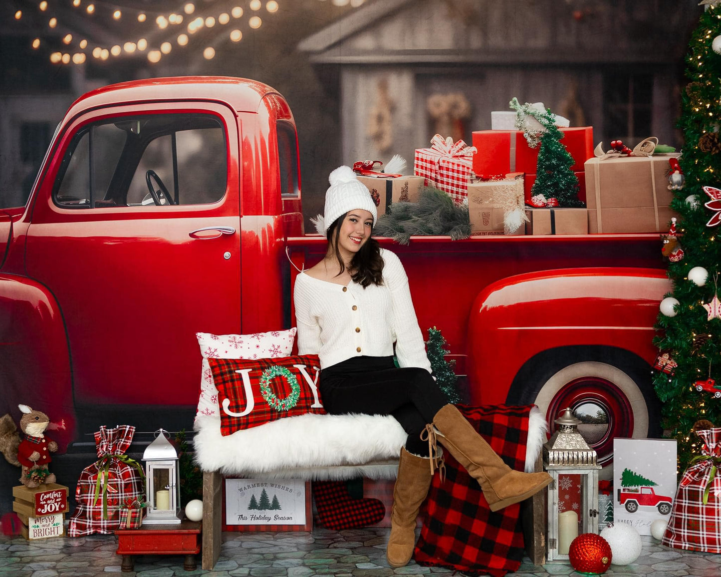 Kate クリスマス 車 赤 ギフト 冬 写真撮影