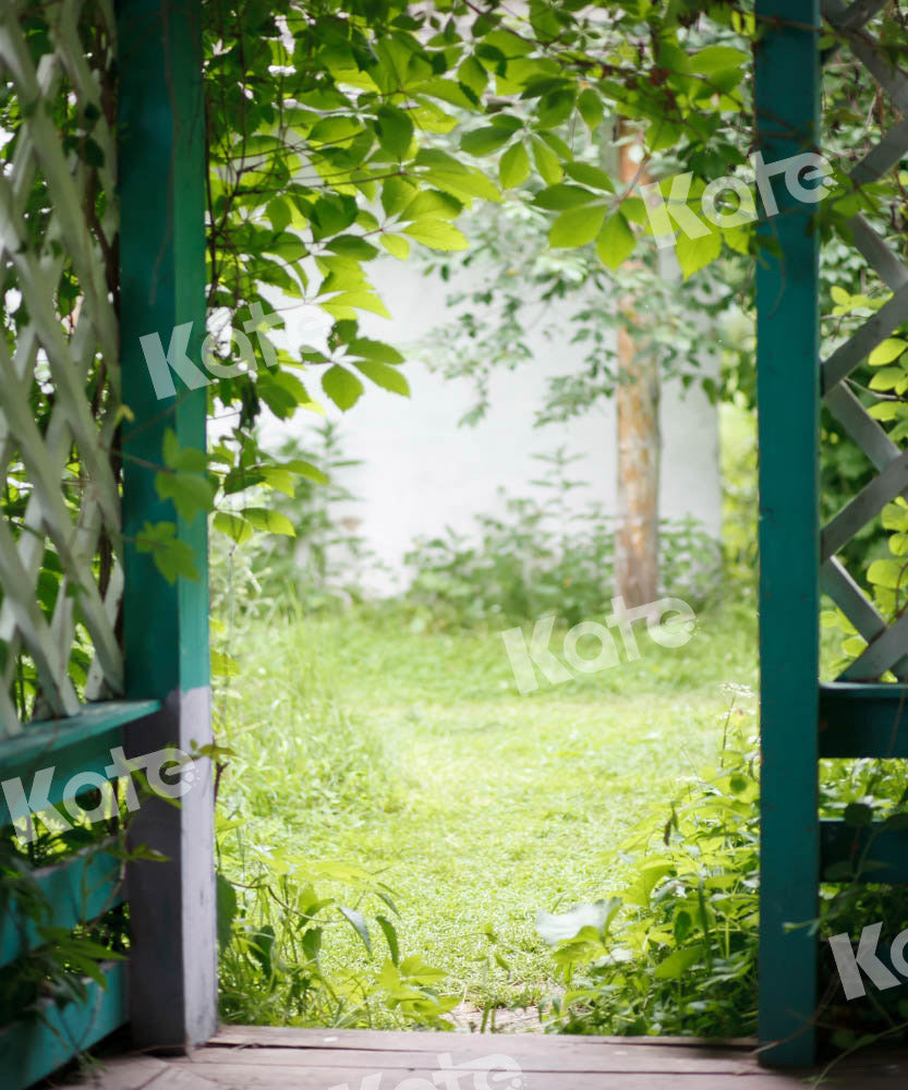 Kate春の緑の植物の背景Emetselch設計