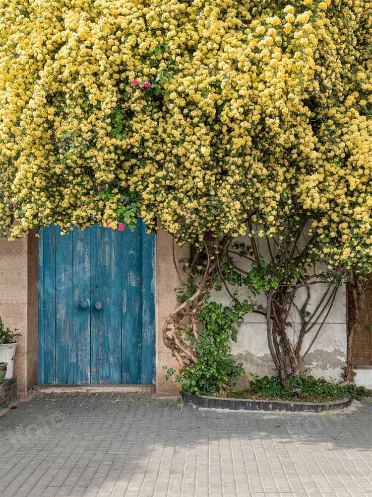 Kate写真撮影のための夏/春の花の木の背景の日光Chainデザイン