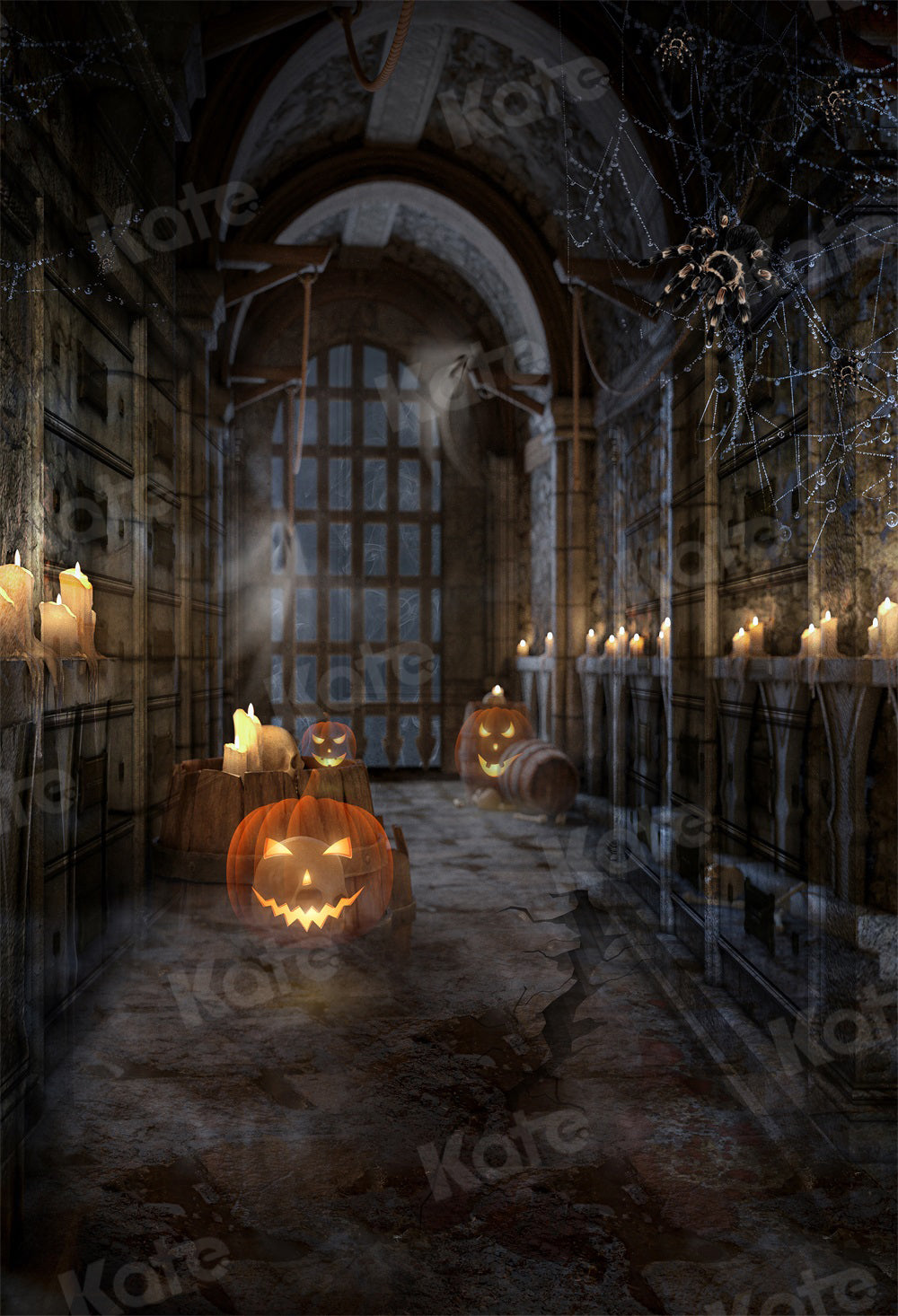 kate写真撮影のためのハロウィーンの背景カボチャの幽霊