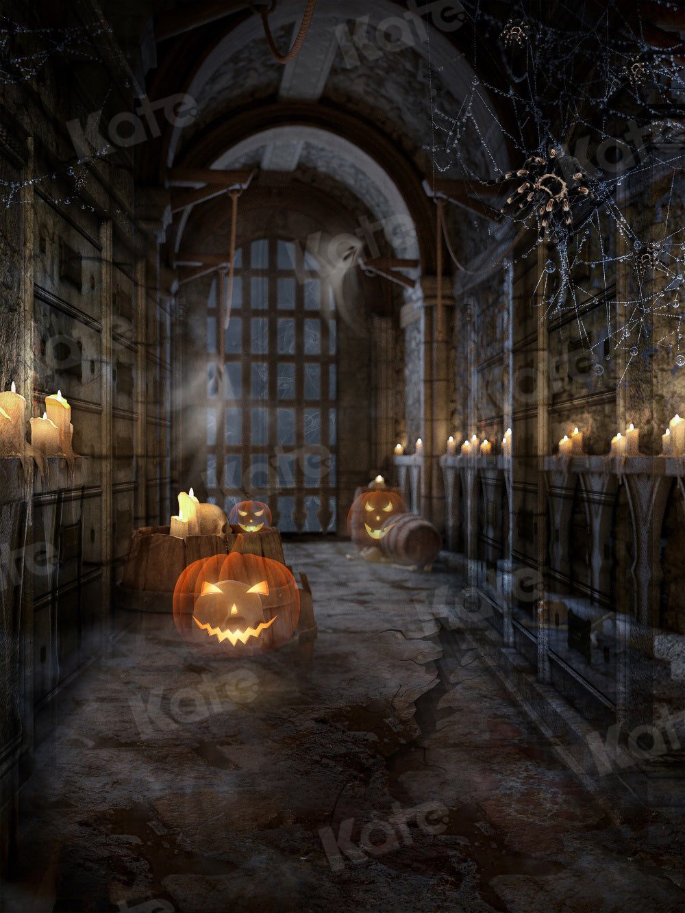 kate写真撮影のためのハロウィーンの背景カボチャの幽霊