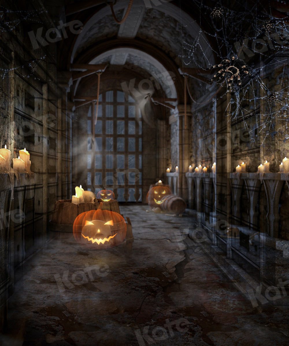 kate写真撮影のためのハロウィーンの背景カボチャの幽霊