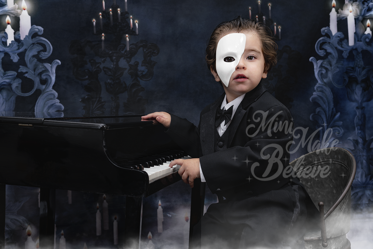 Kate写真撮影のためのハロウィーンオペラファントムナイトミュージックの背景by Mini MakeBelieve