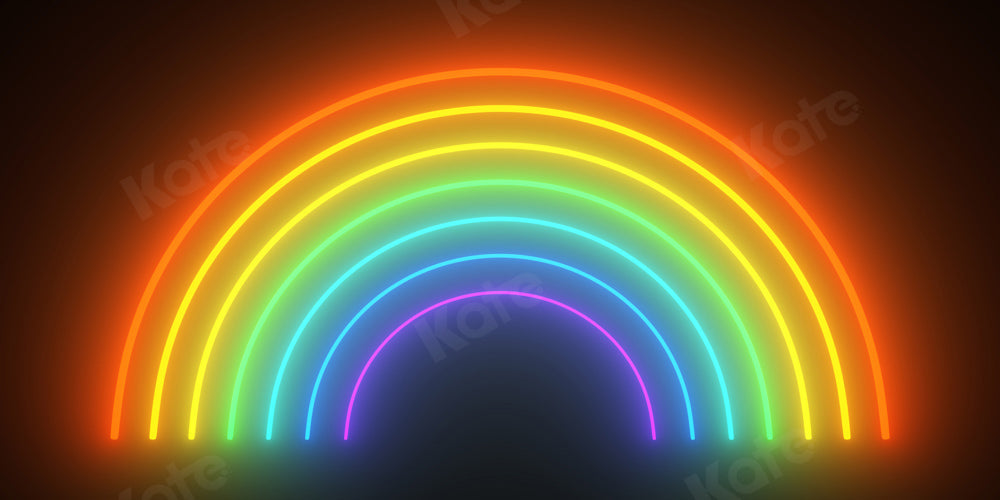 Kate抽象的な虹の背景ネオンライトChainデザイン