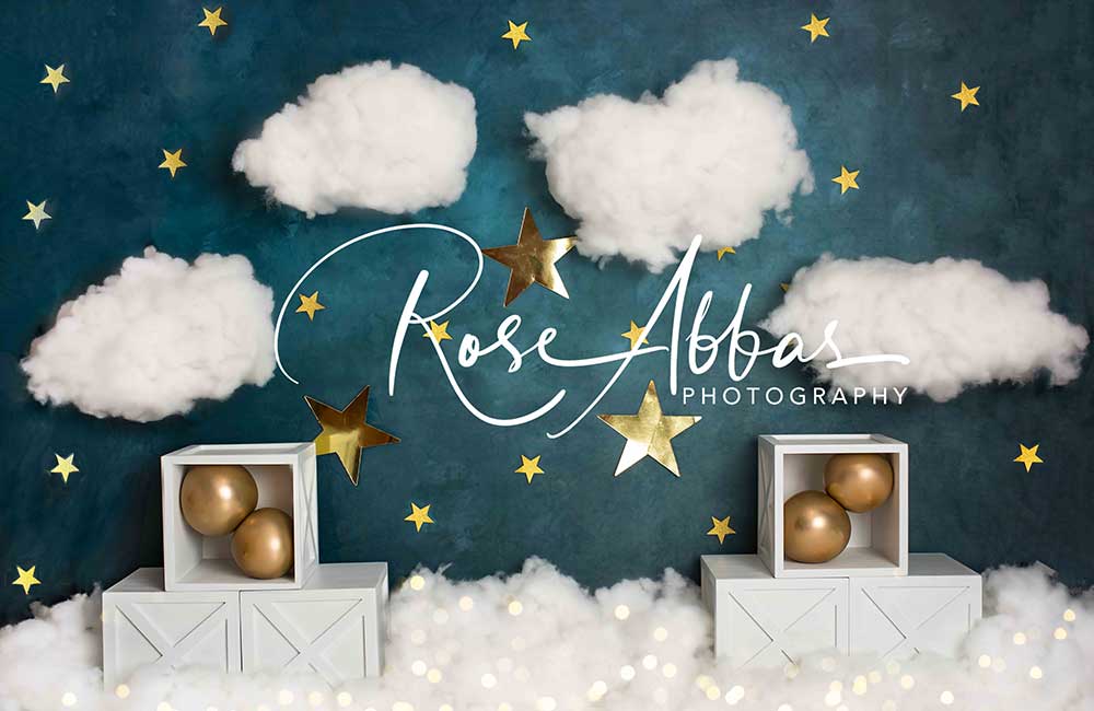 Kate 星雲誕生日背景ケーキスマッシュRose Abbas設計