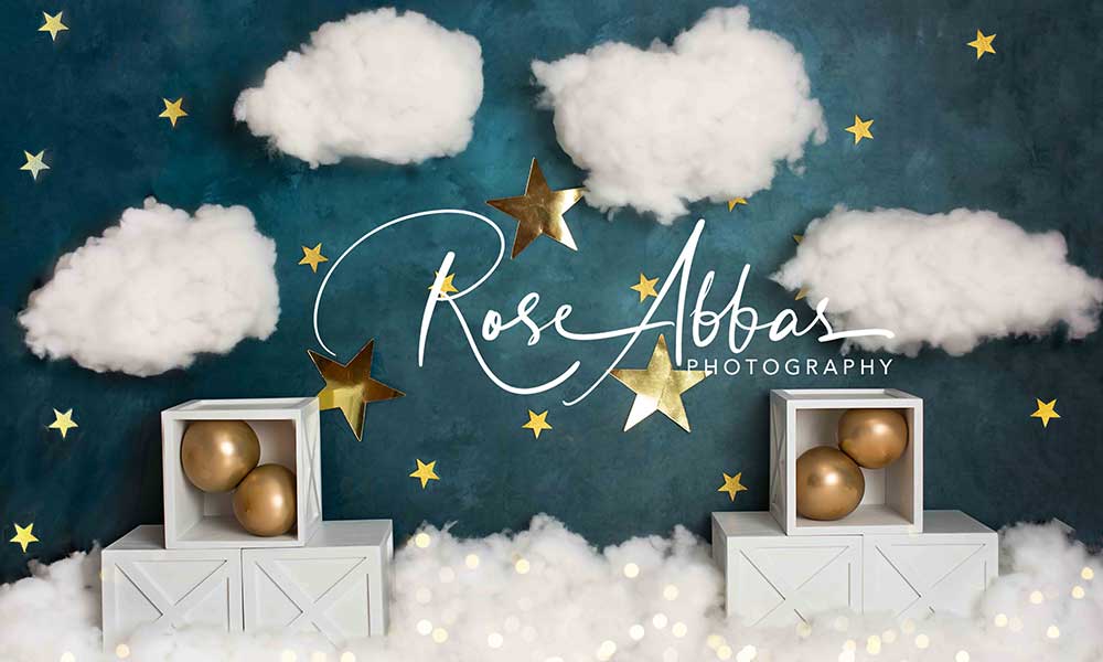 Kate 星雲誕生日背景ケーキスマッシュRose Abbas設計