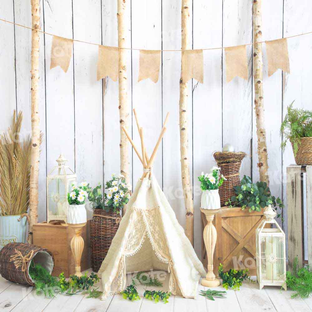 Kate春/夏の木製背景テントEmetselchデザイン