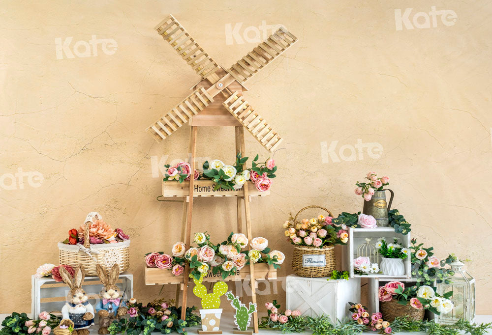 Kate春の風車の背景の花Emetselchデザイン