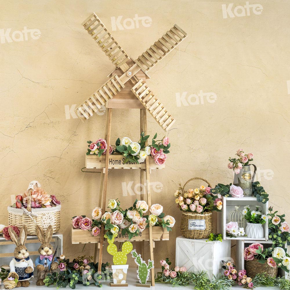 Kate春の風車の背景の花Emetselchデザイン