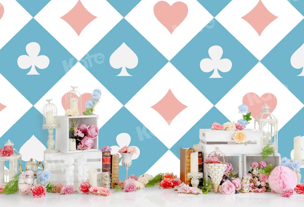 Kate春のケーキスマッシュ背景花トランプEmetselchデザイン