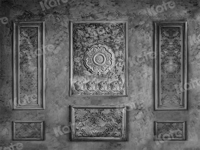 Kate写真撮影のための灰色のヴィンテージの壁の背景パターン