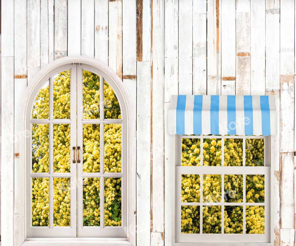 Kate夏の花の窓の背景Chainデザイン