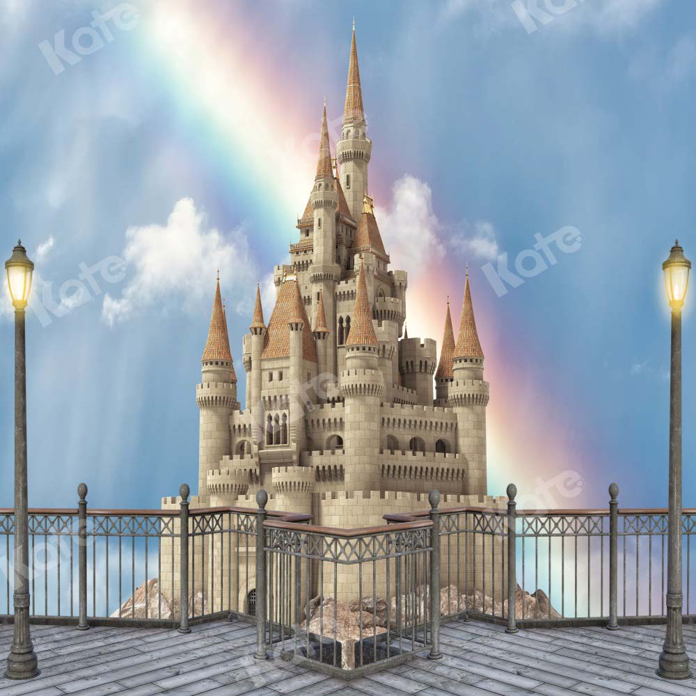 Kateお誕生日虹ファンタジー城の背景Chainデザイン