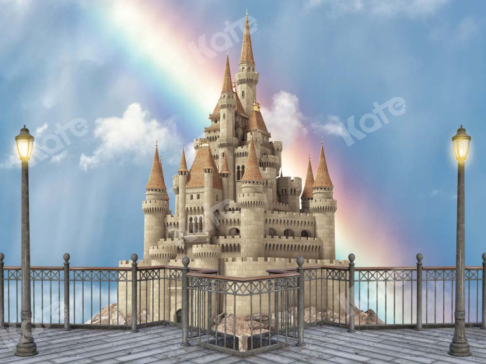 Kateお誕生日虹ファンタジー城の背景Chainデザイン
