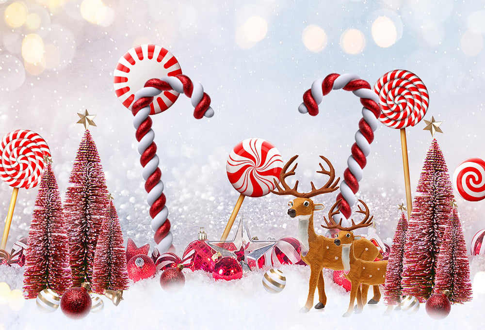Kateクリスマスキャンヂイー雪ホットココエルクの背景