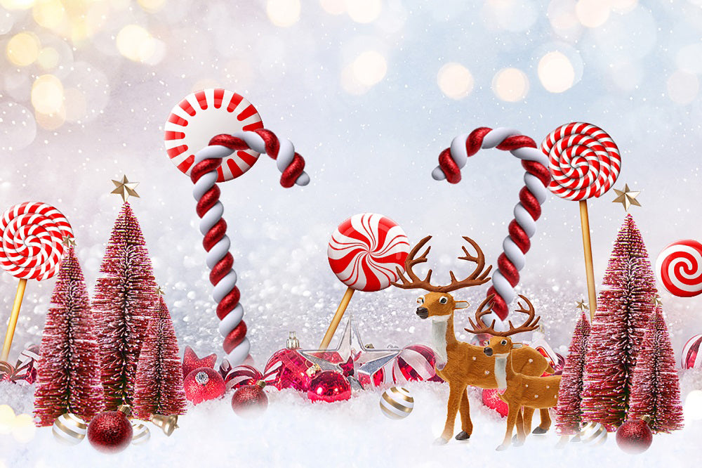 Kateクリスマスキャンヂイー雪ホットココエルクの背景