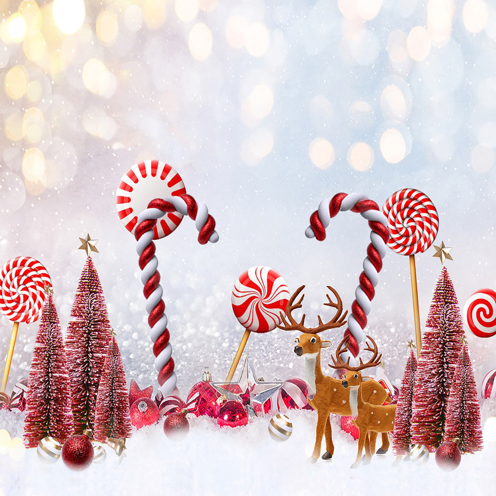 Kateクリスマスキャンヂイー雪ホットココエルクの背景