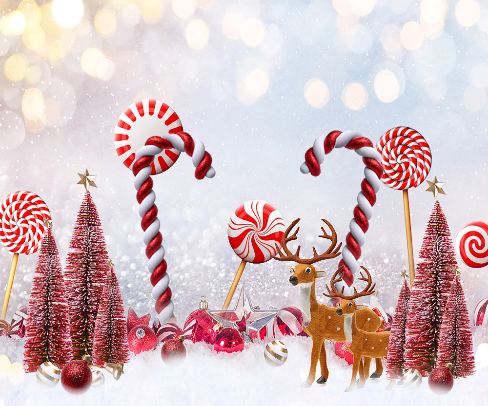 Kateクリスマスキャンヂイー雪ホットココエルクの背景