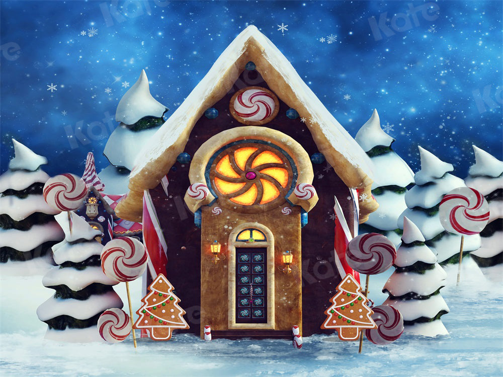 Kateクリスマスのホットココアスノーキャンディーの背景