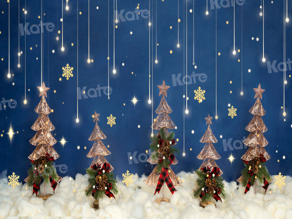 Kateクリスマスの背景ツリースノースタークラウドEmetselchデザイン