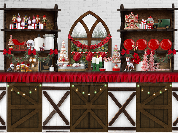 Kateクリスマス休日キッチンケーキの背景Mini MakeBelieve設計