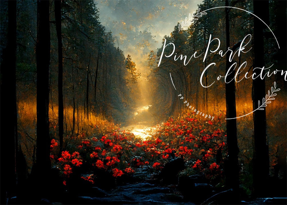 Kate山の野の花の背景Pine Park Collection