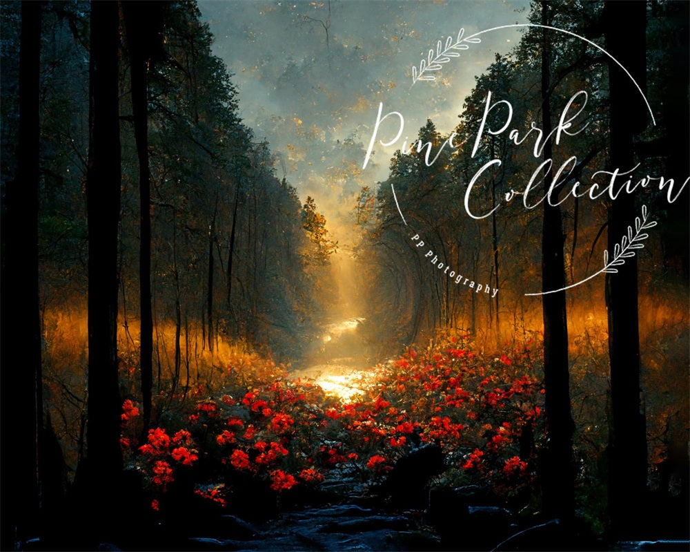 Kate山の野の花の背景Pine Park Collection