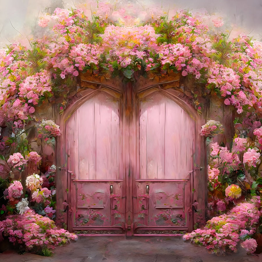 Kate 写真のための油絵の春花の家の背景