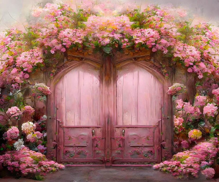 Kate 写真のための油絵の春花の家の背景
