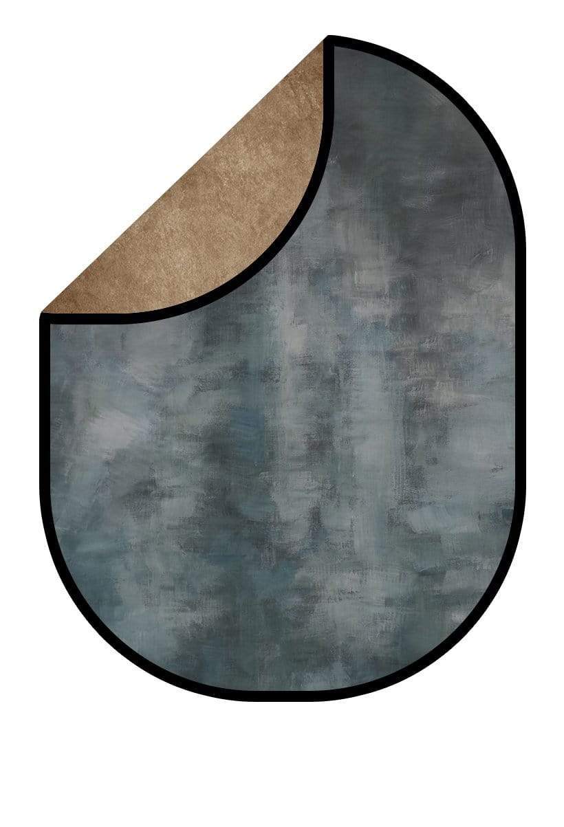 RTS-Kate 抽象的な茶色のテクスチャ/抽象的な灰色の混合緑の折りたたみ可能な背景写真（1.5x2m）