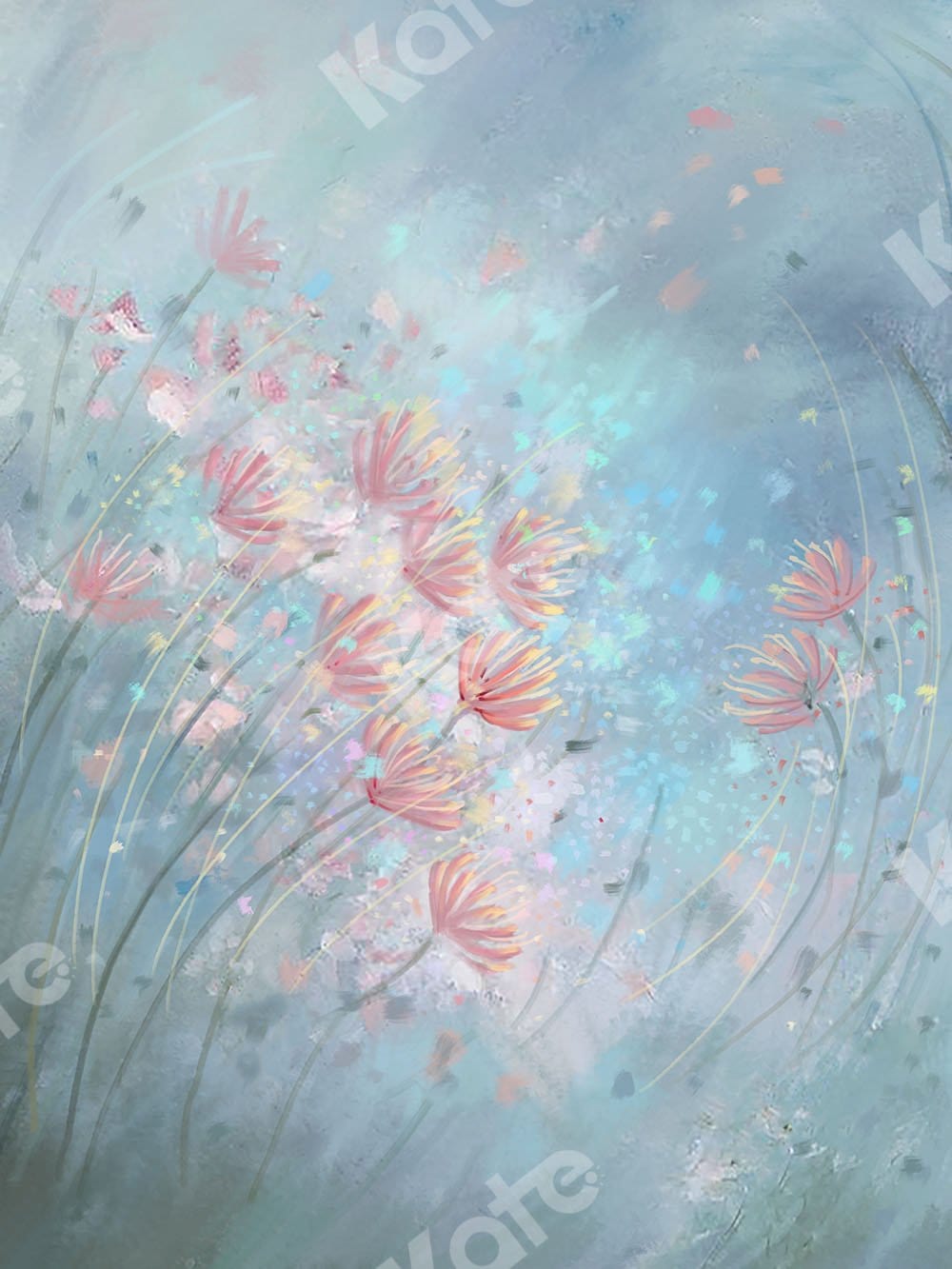 Kate ファインアートの背景花柄ケーキスマッシュGQデザイン