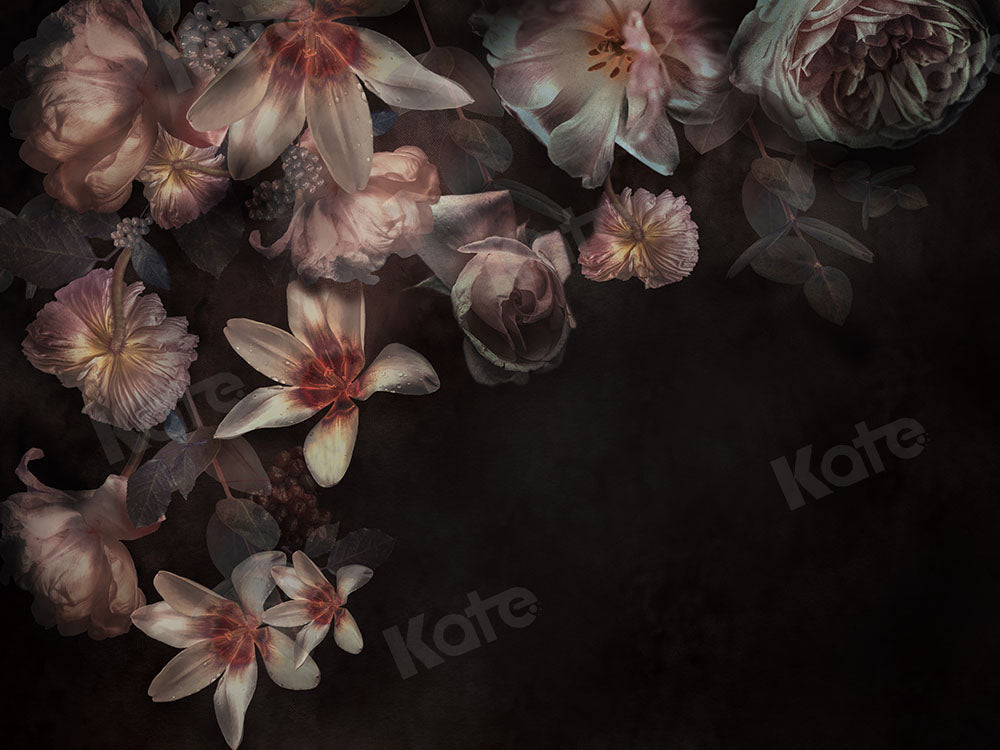 Kate レトロな花の写真の背景によって設計された Chain Photography