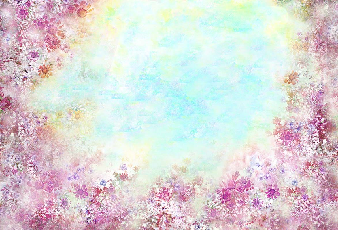Kateファインアートフローラルパープルの背景GQデザイン