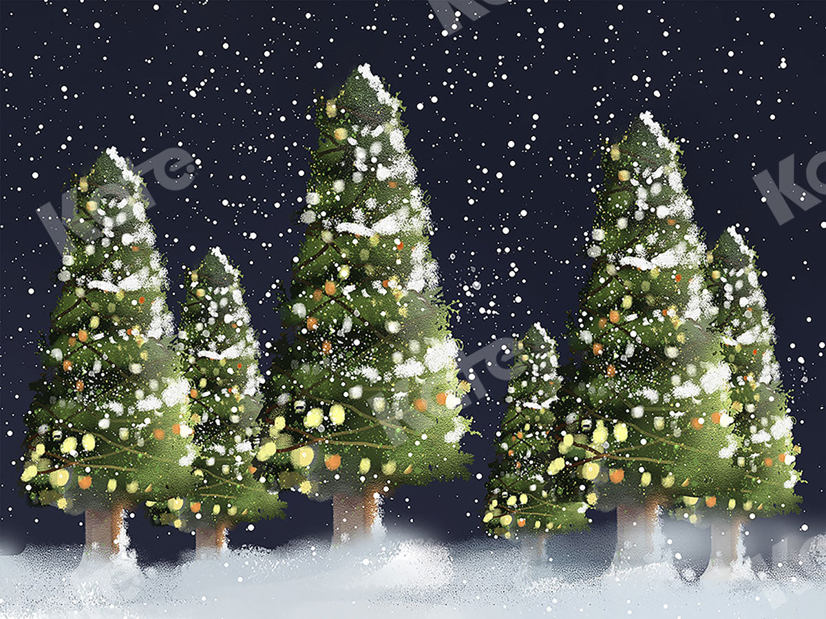 Kateクリスマスツリーファーム雪背景 によって設計された Chain Photography