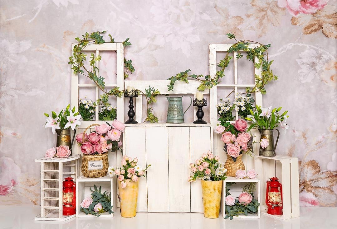 Kate春の花ピンクの花の背景Emetselch設計