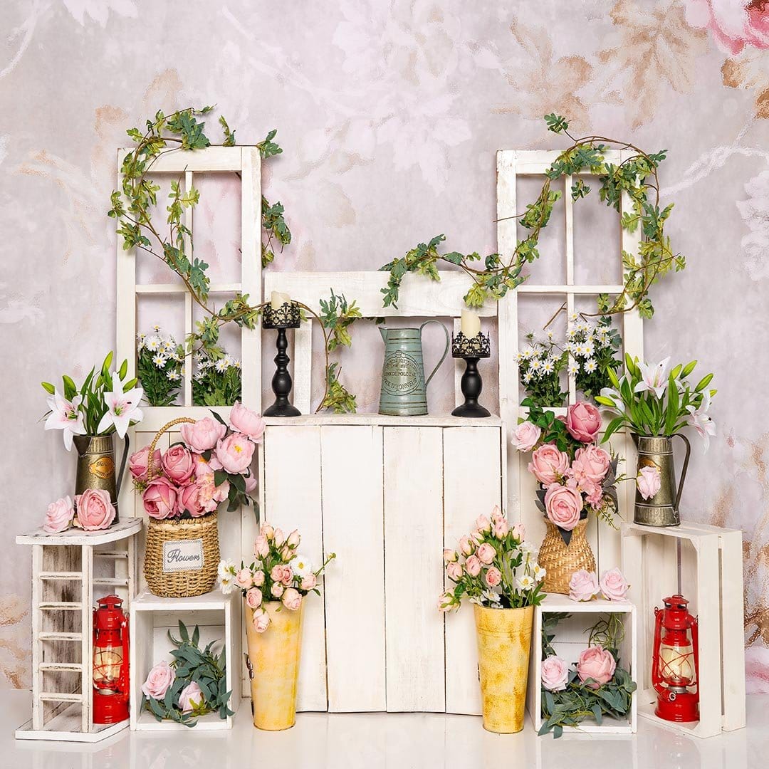 Kate春の花ピンクの花の背景Emetselch設計