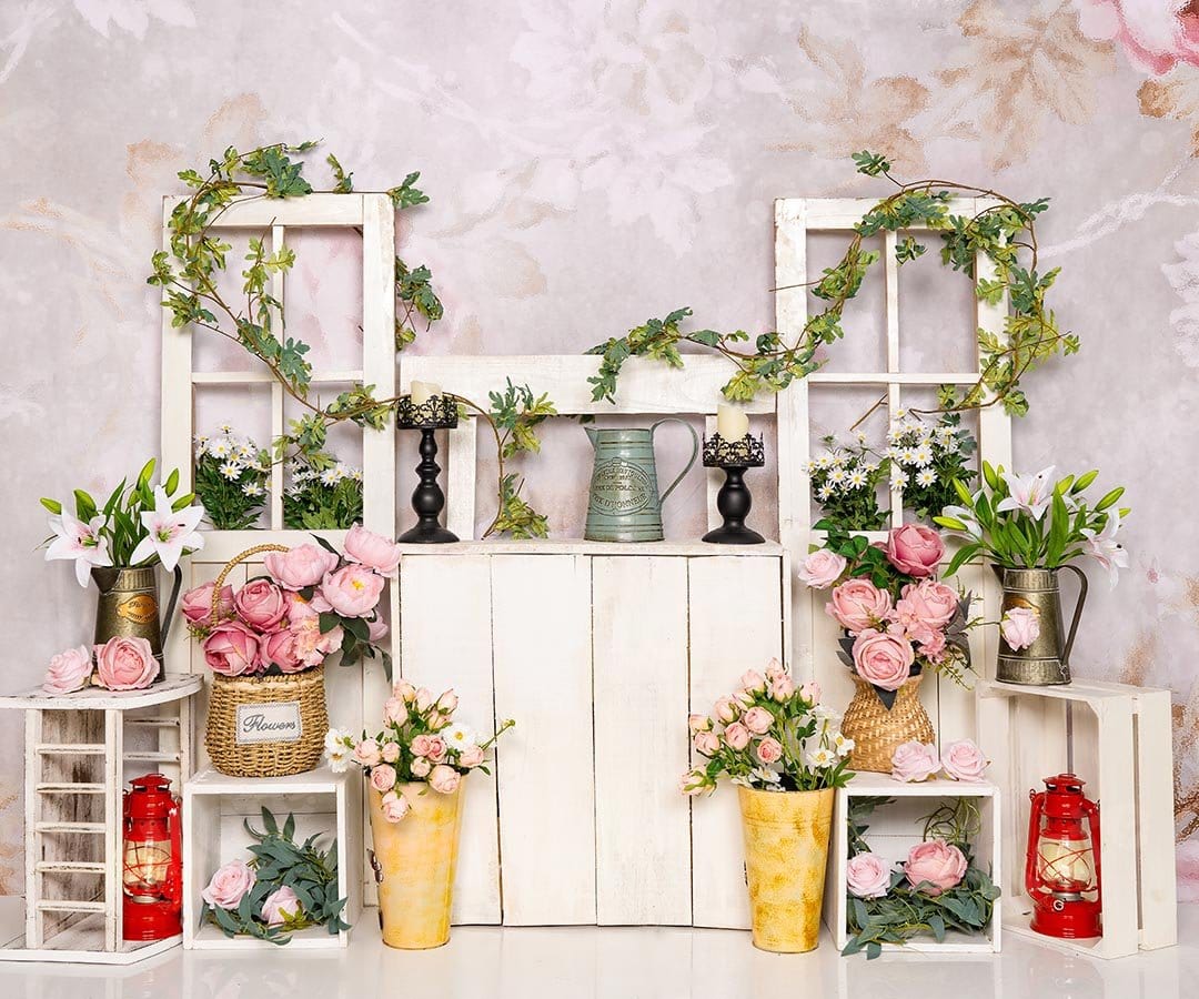 Kate春の花ピンクの花の背景Emetselch設計