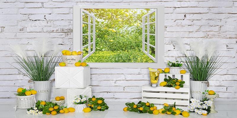 Kateケーキスマッシュ夏のレモンの背景Emetselch設計