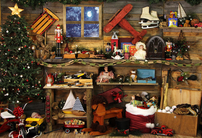 Kate レトロな建設室のクリスマスの背景