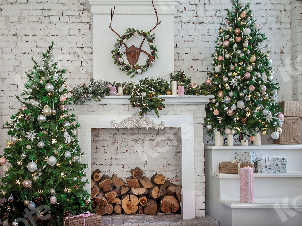 Kate 写真撮影のためのクリスマスツリーギフト背景