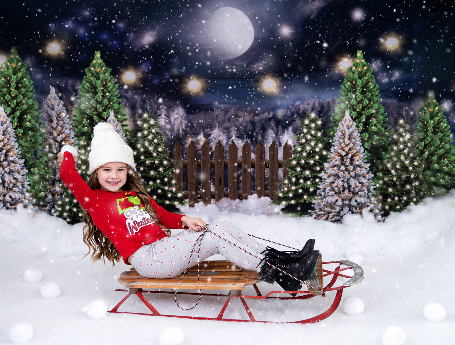 Kate クリスマスツリーの農場の写真撮影の背景