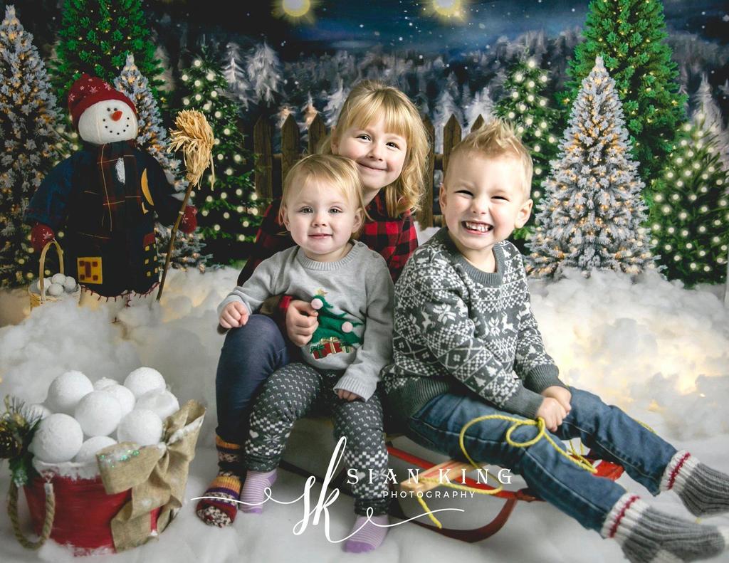 Kate クリスマスツリーの農場の写真撮影の背景
