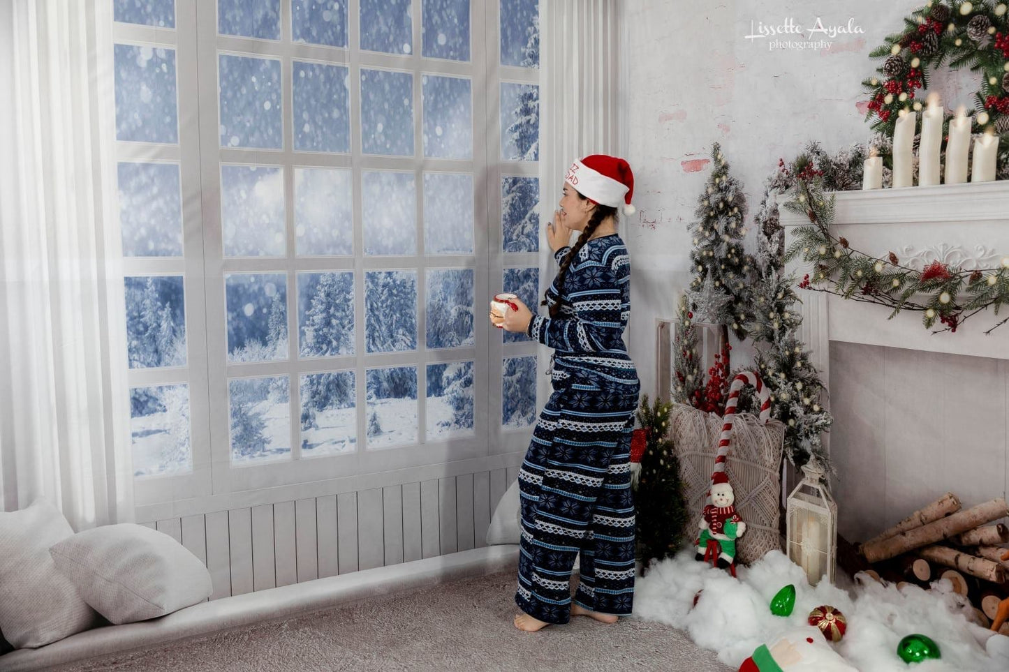 kateクリスマススノールームセット(8ftx8ft&10ftx8ft&8ftx10ft)