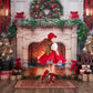 Kate クリスマス 煙突 キャンドル 赤 背景 写真撮影 Designed by Emetselch