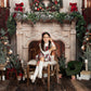 Kate クリスマス 煙突 キャンドル 赤 背景 写真撮影 Designed by Emetselch