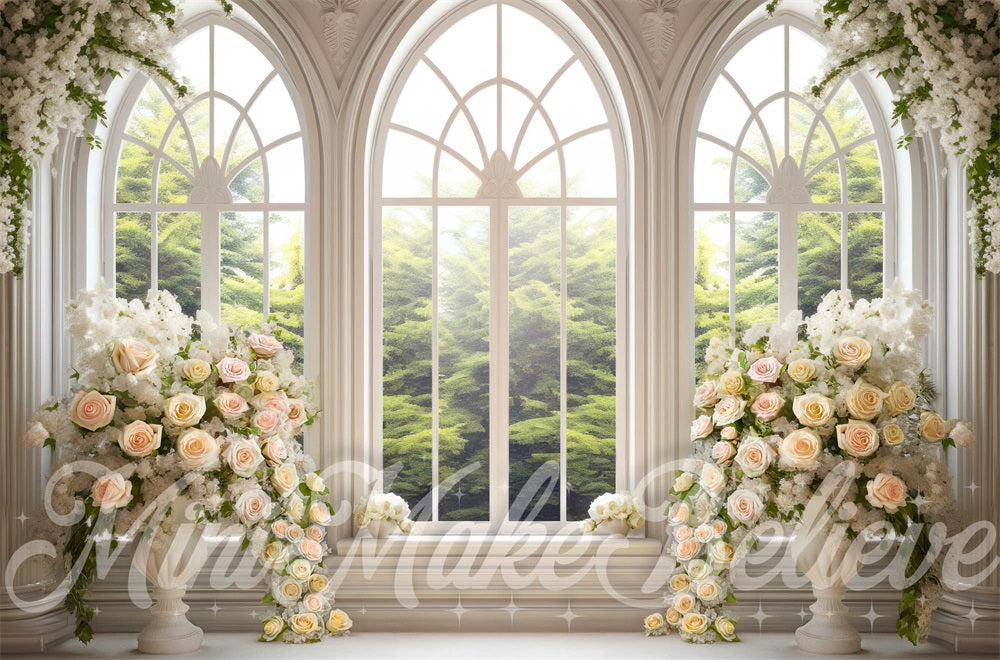 Kate 大聖堂花白い春窓背景 にMini MakeBelieveの設計