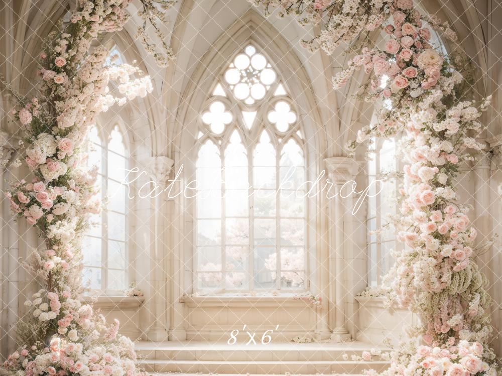 Kate 春白い花 窓 結婚背景 にEmetselch設計