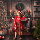 Kate レトロ クリスマスツリー 煙突 本 背景 写真撮影用